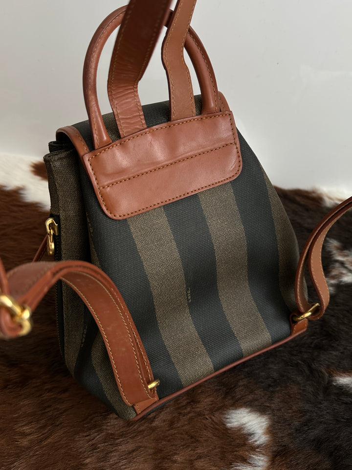 Fendi Vintage Stripe Mini Backpack 🤎🖤 | Playful Heritage Meets Everyday Chic