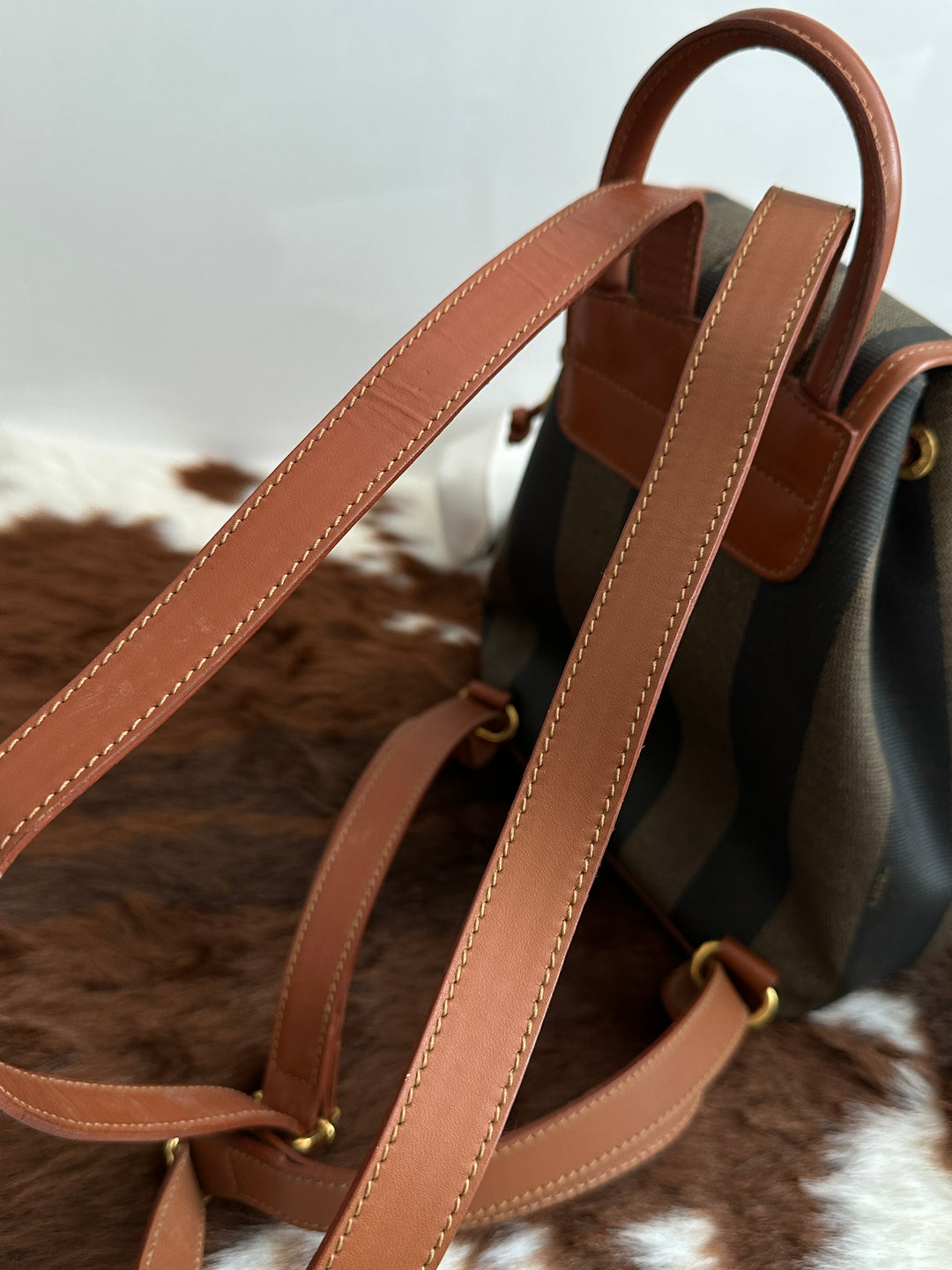 Fendi Vintage Stripe Mini Backpack 🤎🖤 | Playful Heritage Meets Everyday Chic