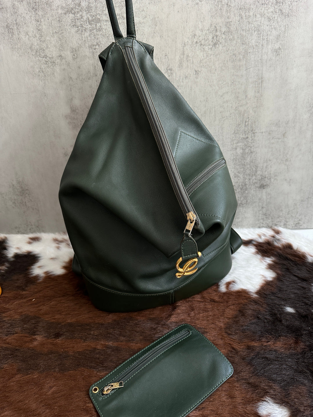 Loewe Vintage Lambskin Backpack 💚 | Soft Luxury, Effortlessly Cool