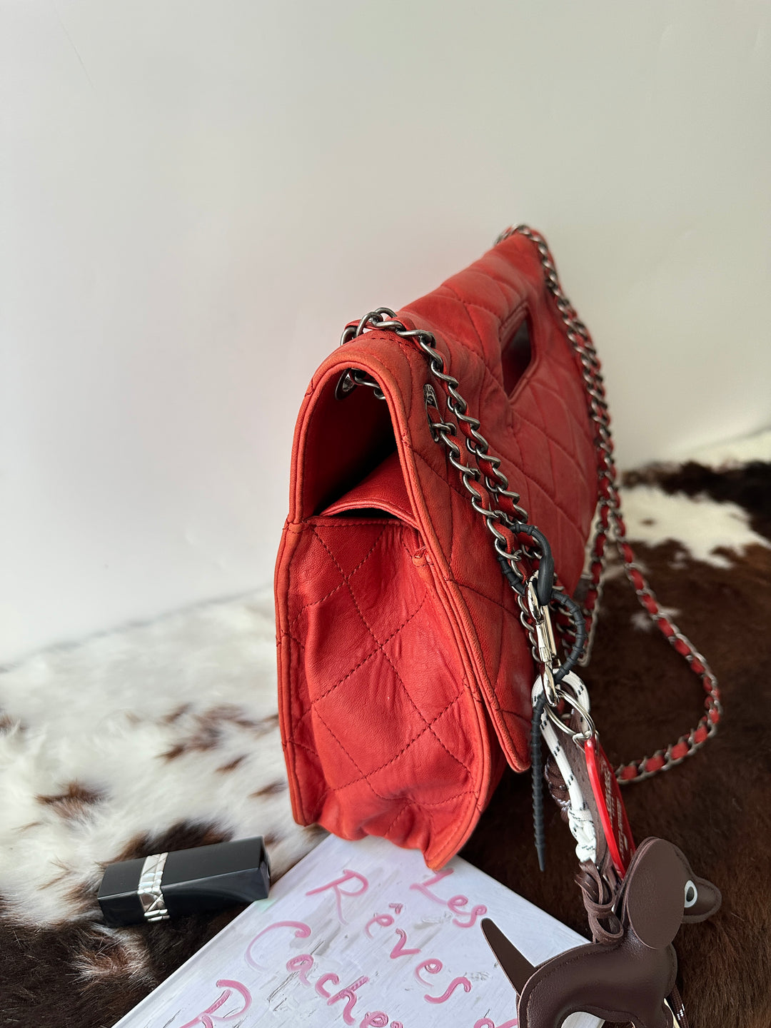 Chanel 2.55 Double Flap Jumbo Bag ❤️🖤｜Soft Calfskin × Aged Silver Hardware × Convertible Carry