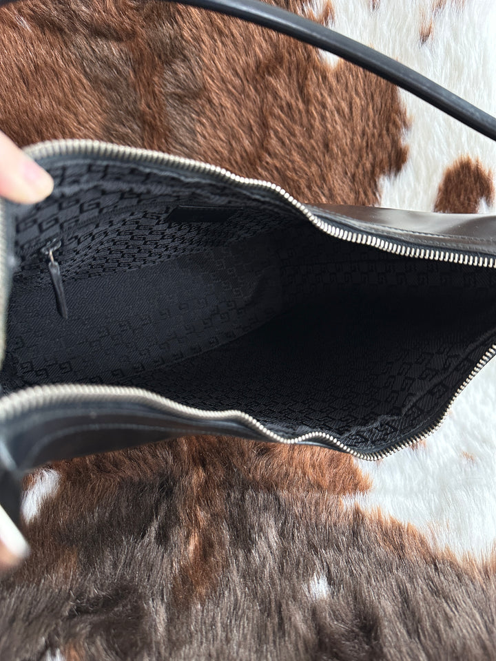 Gucci Box Leather Hobo Bag 🖤｜Minimalist Design × Detachable Handle × Crossbody Versatility