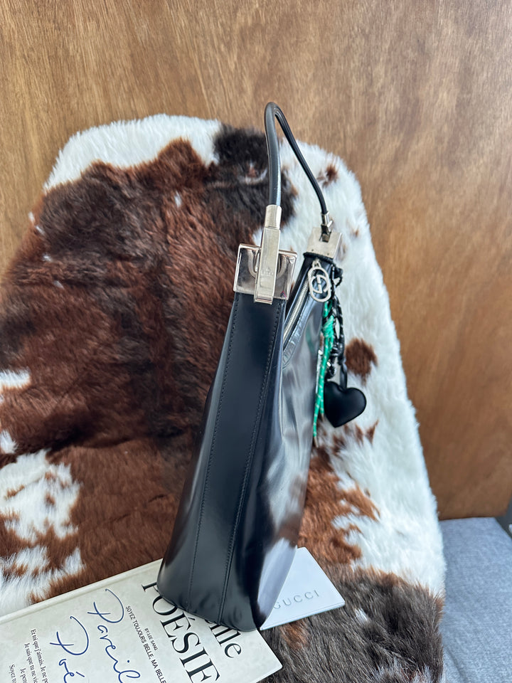 Gucci Box Leather Hobo Bag 🖤｜Minimalist Design × Detachable Handle × Crossbody Versatility