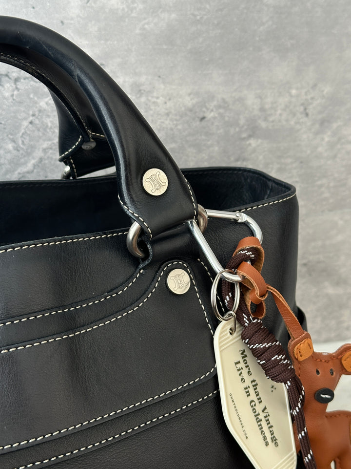 Celine Boogie Bag 🖤✨｜Smooth Black Leather × Iconic Top Handle × Convertible Styling