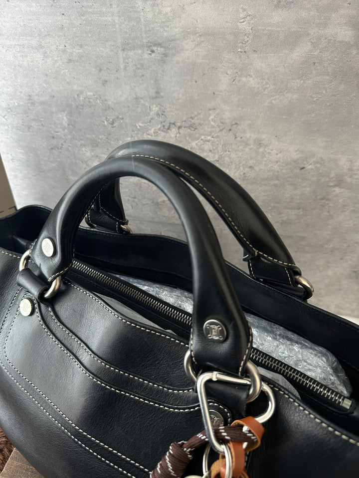 Celine Boogie Bag 🖤✨｜Smooth Black Leather × Iconic Top Handle × Convertible Styling