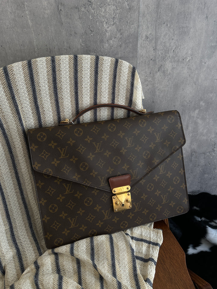 Louis Vuitton Monogram Envelope Briefcase with Key
