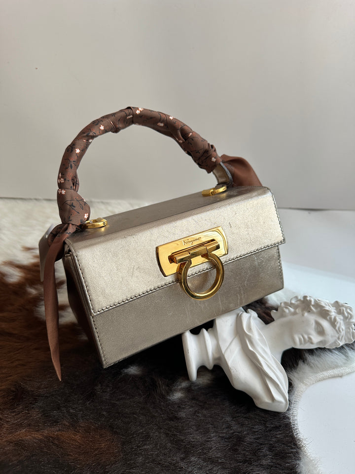 Ferragamo Champagne Vanity Box 🤎✨ | Petite Luxury, Infinite Charm