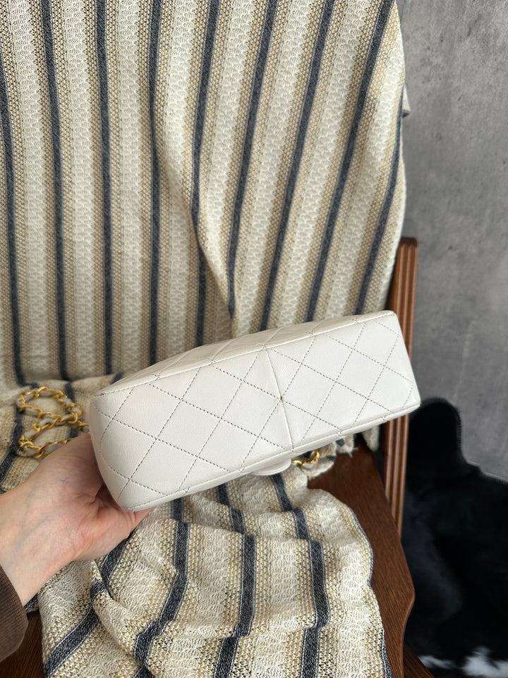 Chanel Classic Small Square Flap Bag – Snow White
