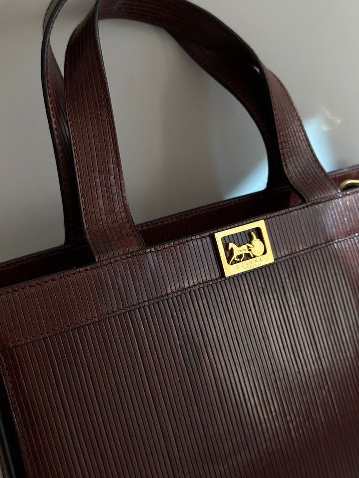 Celine Chocolate Silhouette Carriage Bag 🤎🐎 | Quiet Luxury in Motion