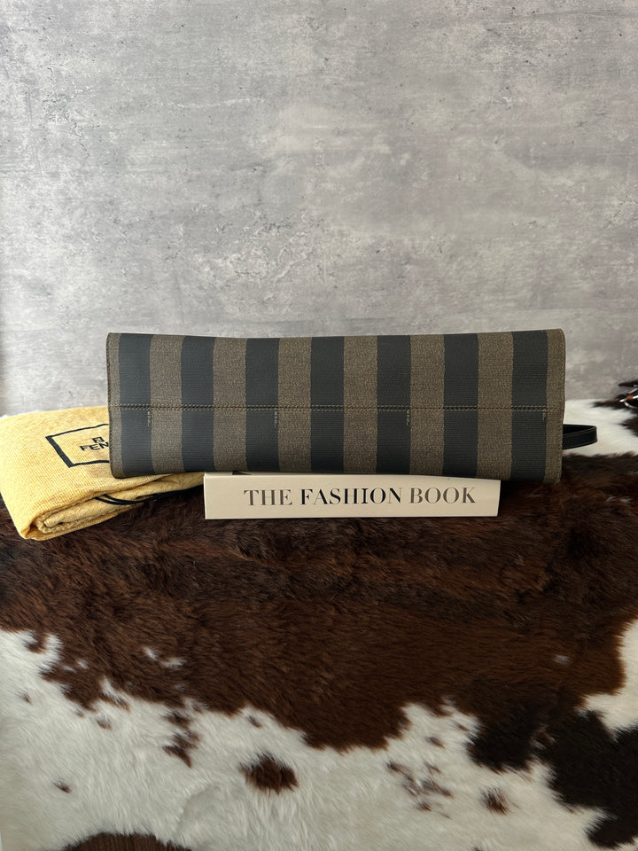Fendi Pequin Tote Bag 🖤🤎｜Iconic Pequin Stripes × Structured Silhouette × Laptop-Friendly Capacity