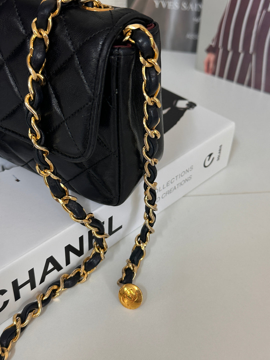 CHANEL Black Bead Shoulder Bag ✨🖤 Excellent Condition!