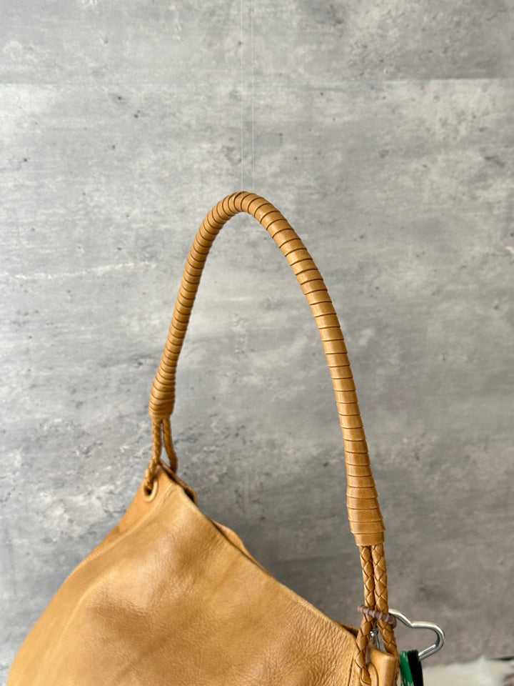 Bottega Veneta Soft Leather Hobo Bag 🤎🧡｜Supple Calfskin × Wrapped Handle × Spacious Silhouette
