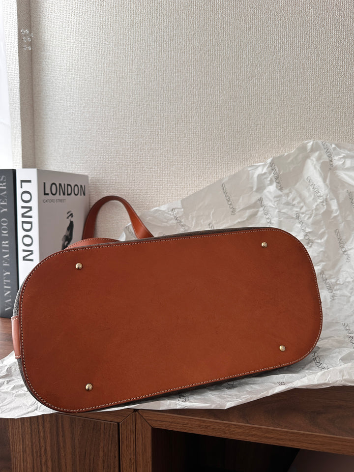 CELINE Macadam Monogram Tote Bag（Brown × Tan Leather Trim）｜Spacious Everyday Elegance ✨👜