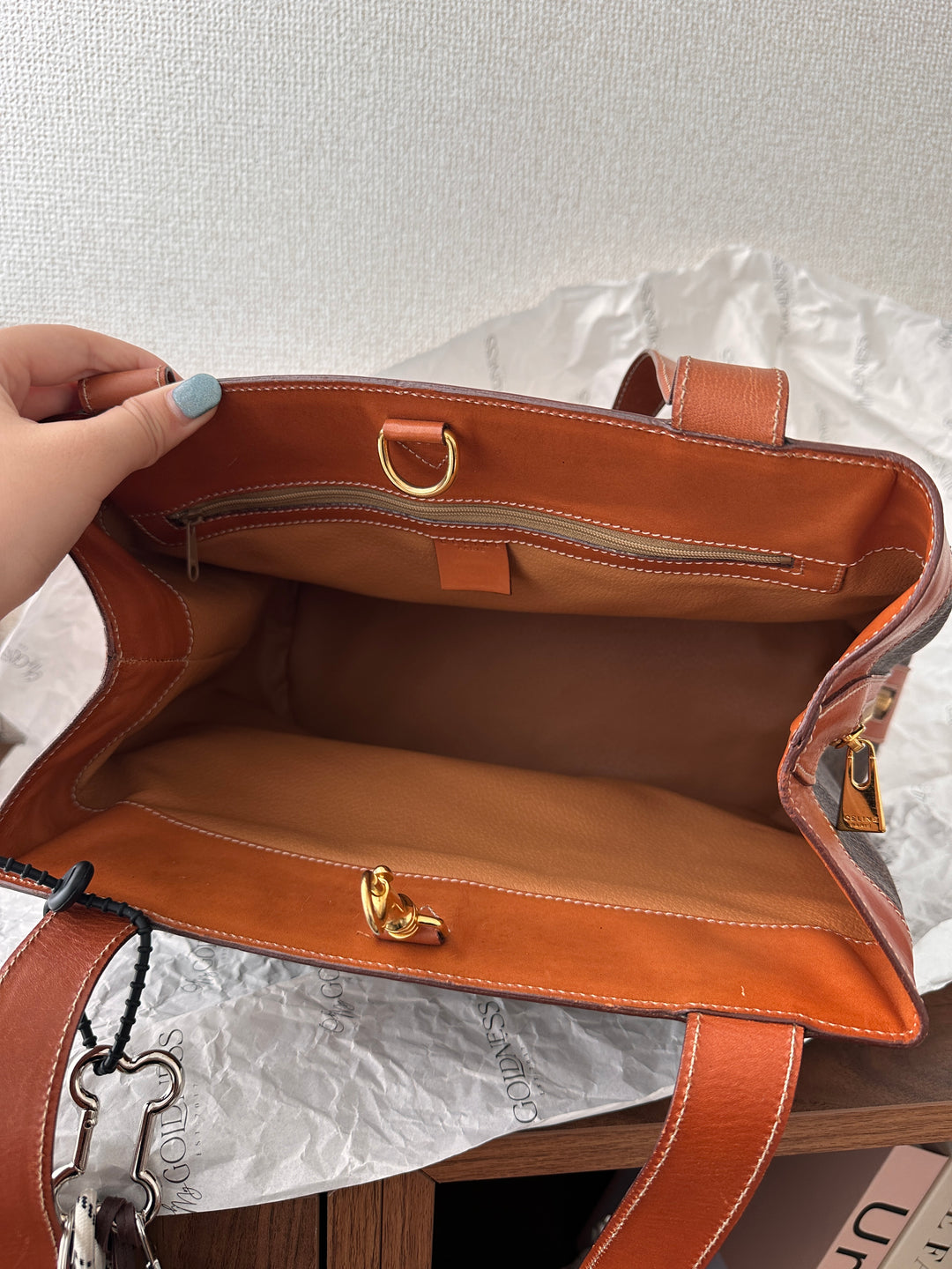 CELINE Macadam Monogram Tote Bag（Brown × Tan Leather Trim）｜Spacious Everyday Elegance ✨👜
