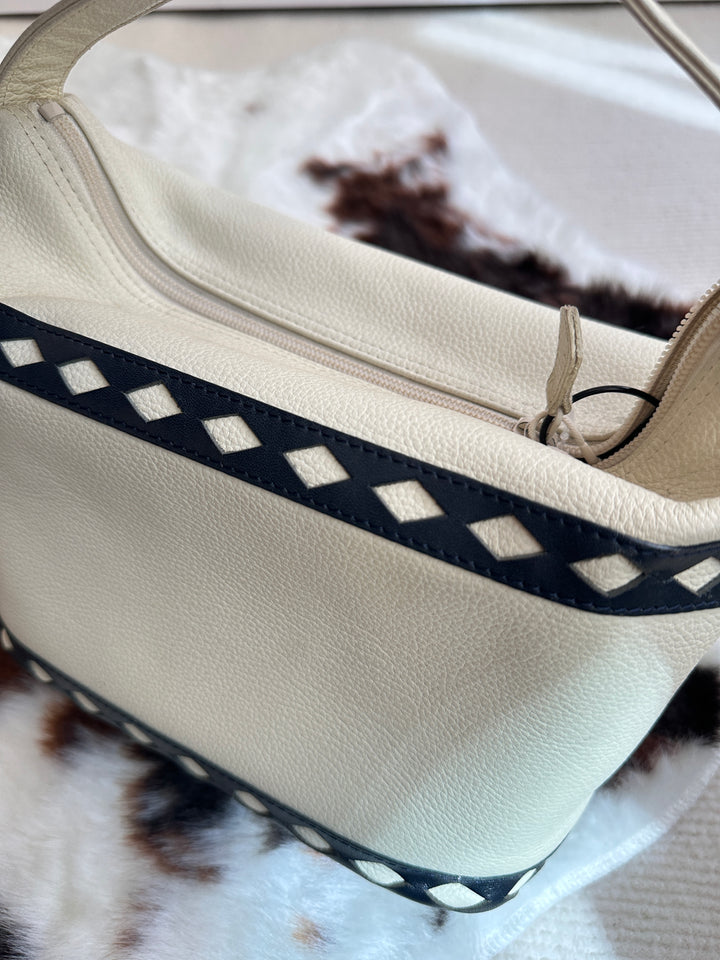 Yves Saint Laurent Ivory Leather “Lunch Box” Hobo 🤍 | Minimal Form, Maximum Charm
