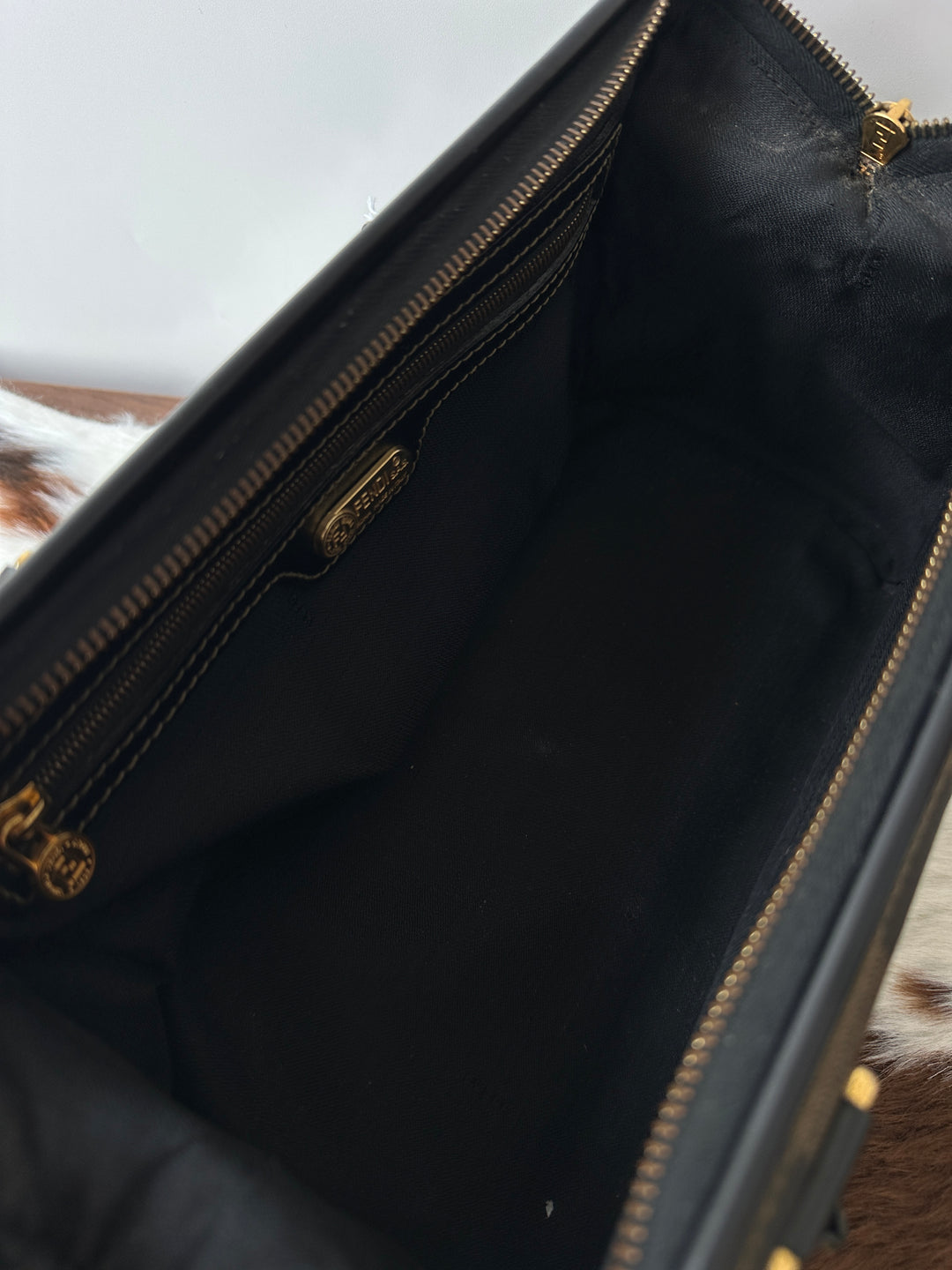 Fendi Striped Boston Bag 🖤🤎