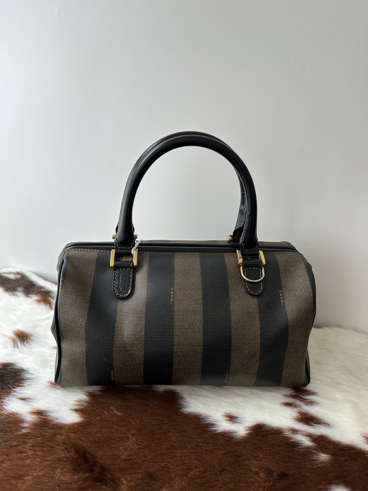 Fendi Striped Boston Bag 🖤🤎