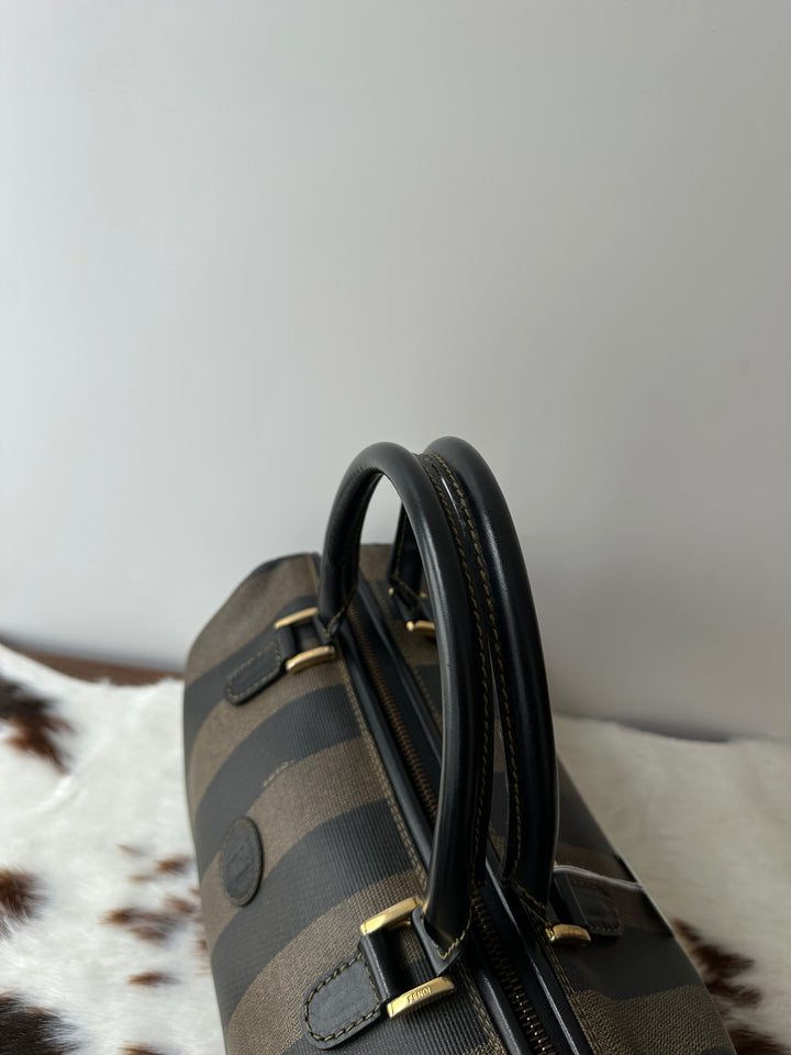 Fendi Striped Boston Bag 🖤🤎