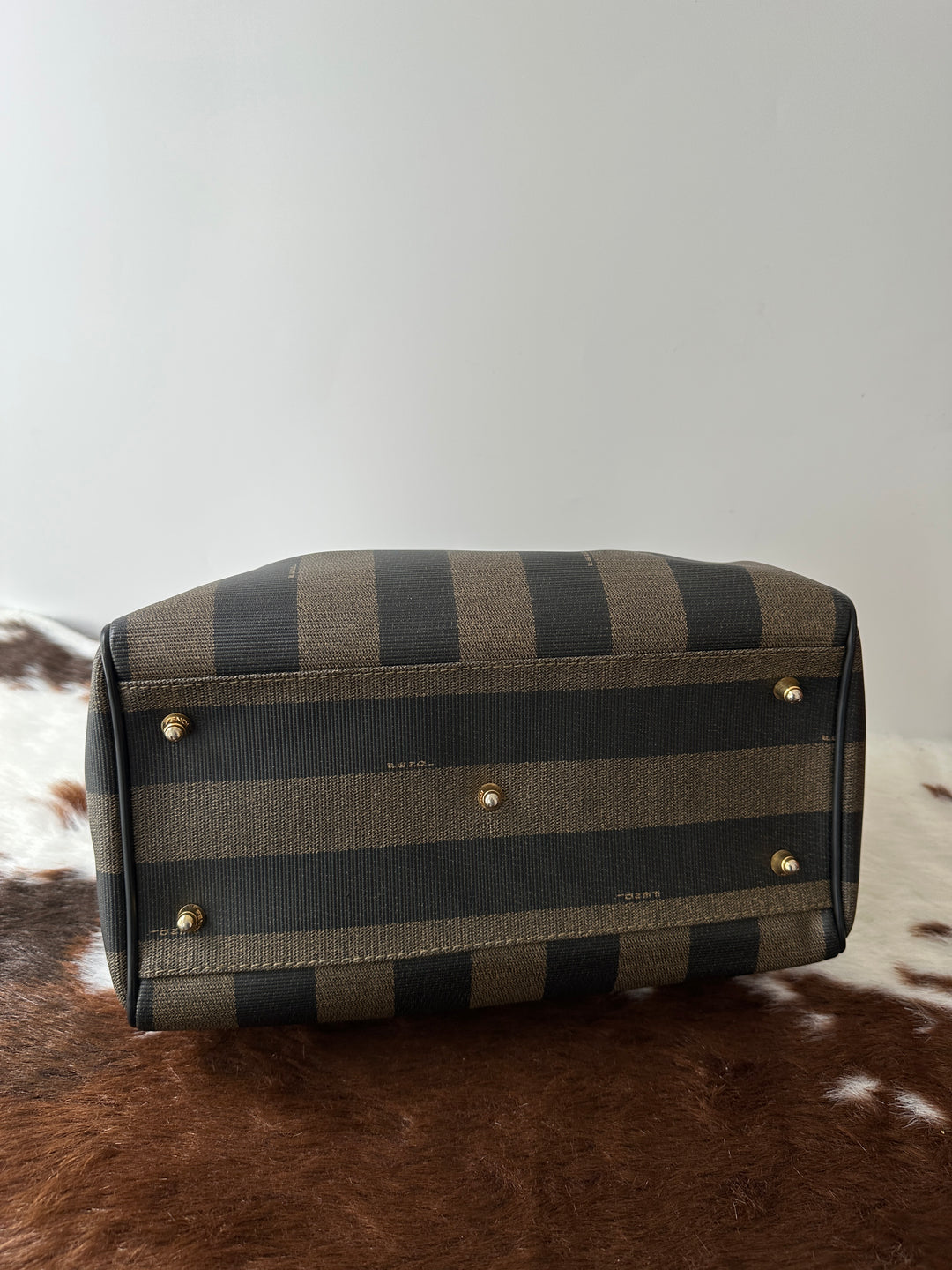 Fendi Striped Boston Bag 🖤🤎