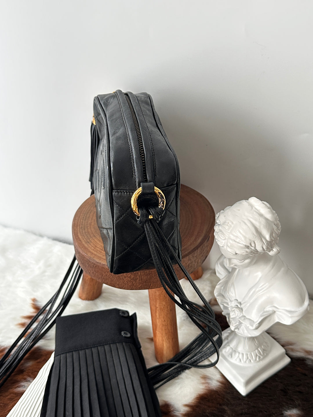 CHANEL Gold Ball Tassel Camera Bag 🖤✨｜Small Size × Long Strap × Tassel Detail