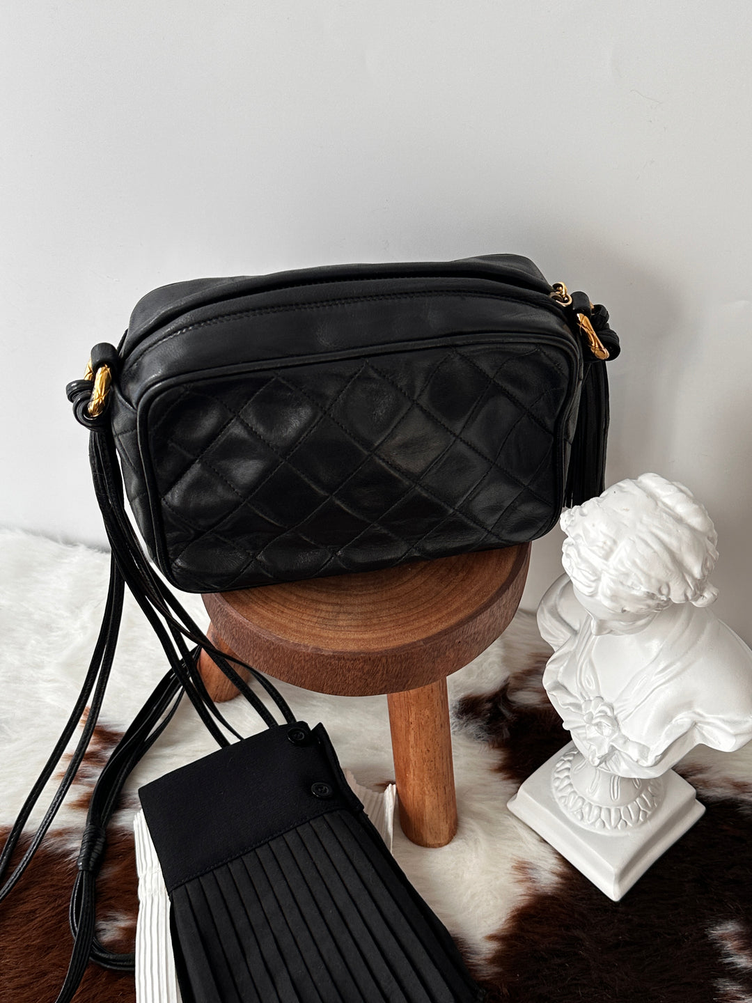 CHANEL Gold Ball Tassel Camera Bag 🖤✨｜Small Size × Long Strap × Tassel Detail