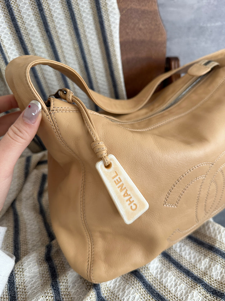 CHANEL Beige Leather Hobo Bag 🤎｜Durable Cowhide × Everyday Essential × Effortless Styling