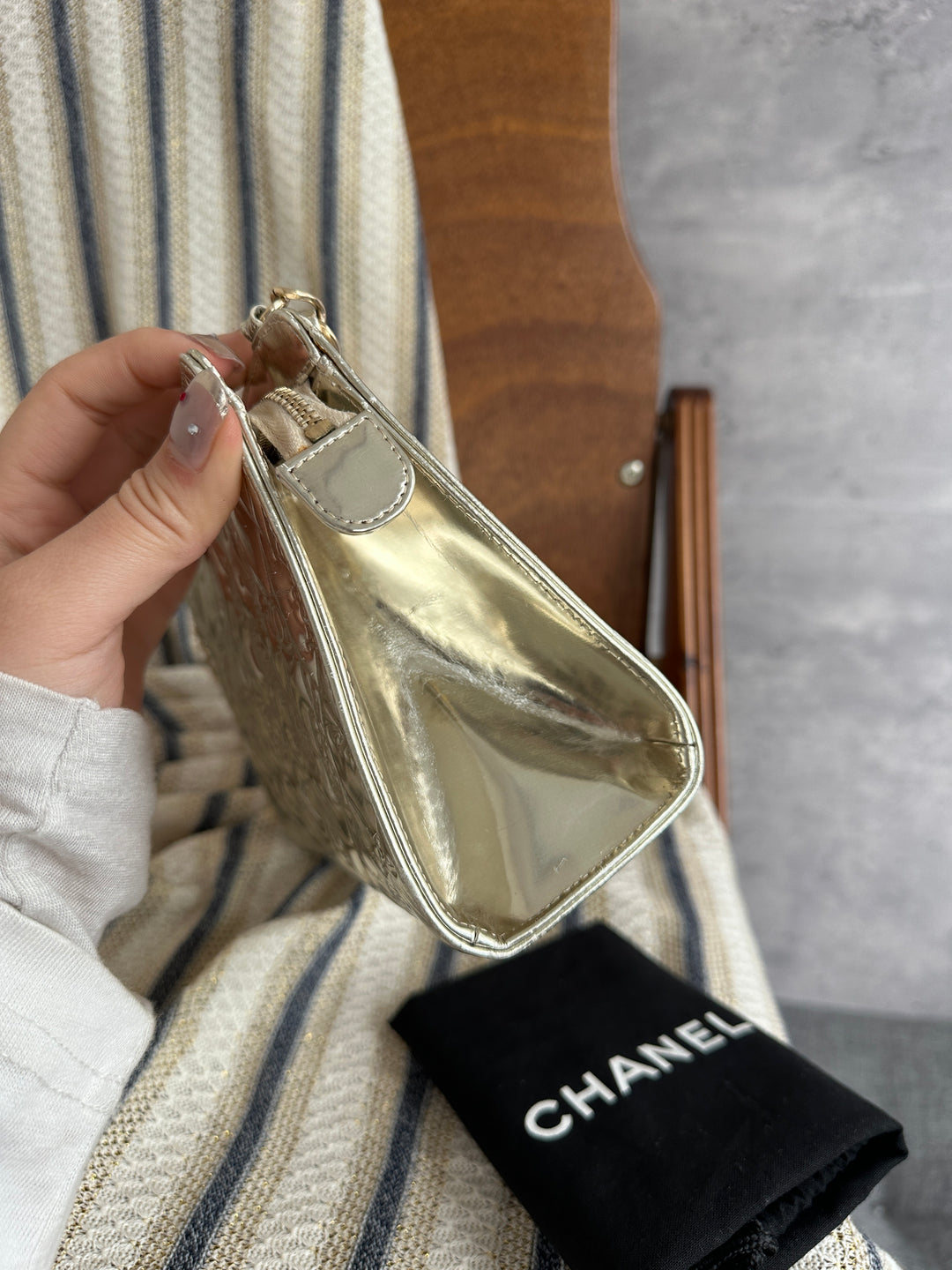 CHANEL Special Edition Embossed Mini Chain Bag