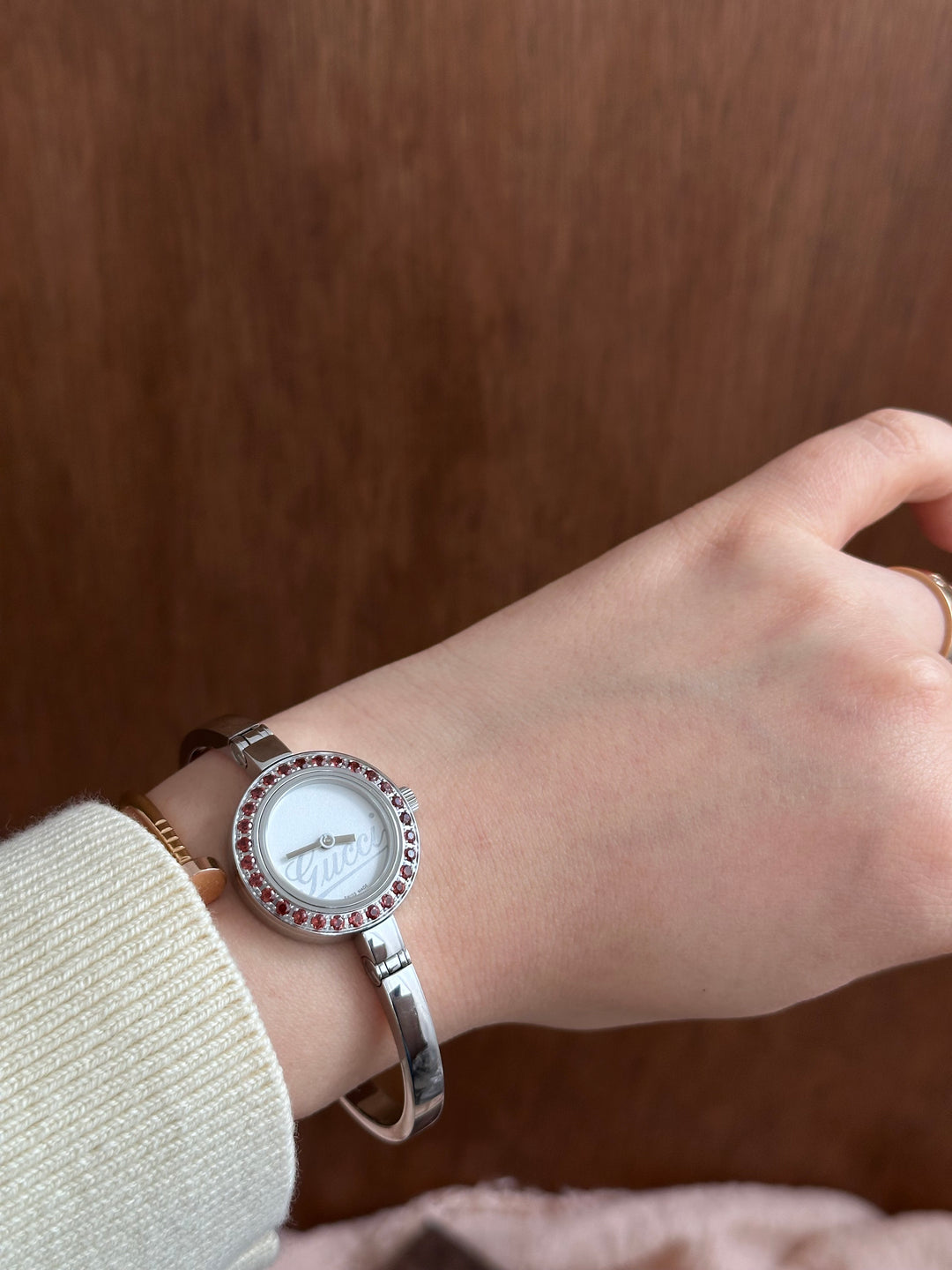 Gucci Bangle Watch ❤️✨｜Rare Crystal Bezel × Sleek Steel Bangle × Elegant Statement