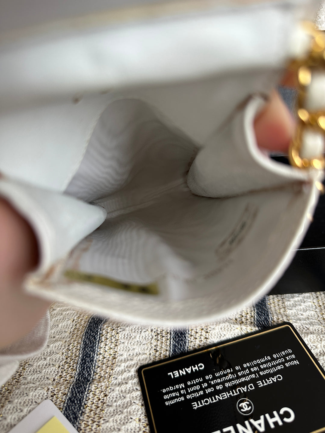 CHANEL Grained Calfskin Mini Chain Bag