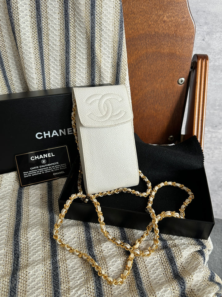CHANEL Grained Calfskin Mini Chain Bag