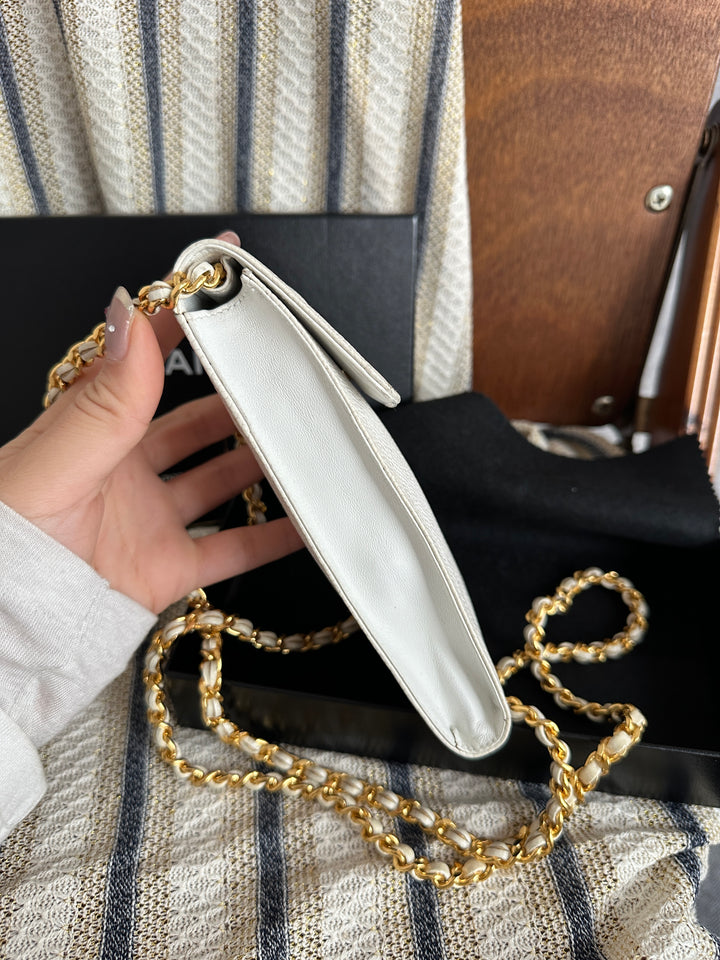 CHANEL Grained Calfskin Mini Chain Bag