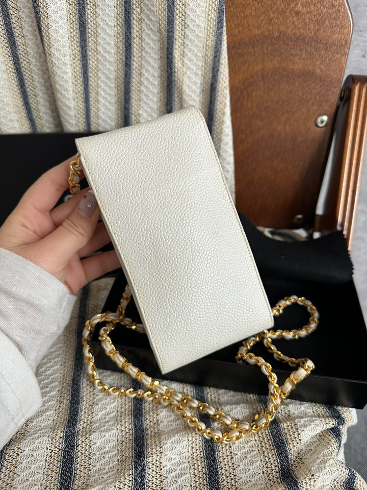 CHANEL Grained Calfskin Mini Chain Bag