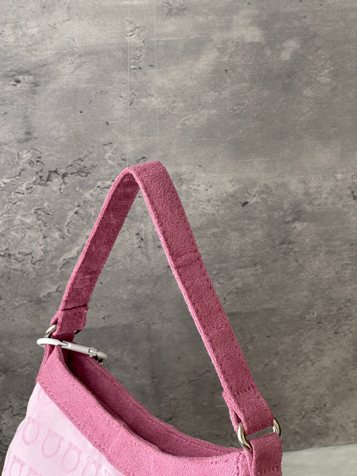 Ferragamo Gancini Monogram Pink Shoulder Bag 💕✨｜Y2K Hobo・Tonal Gancini