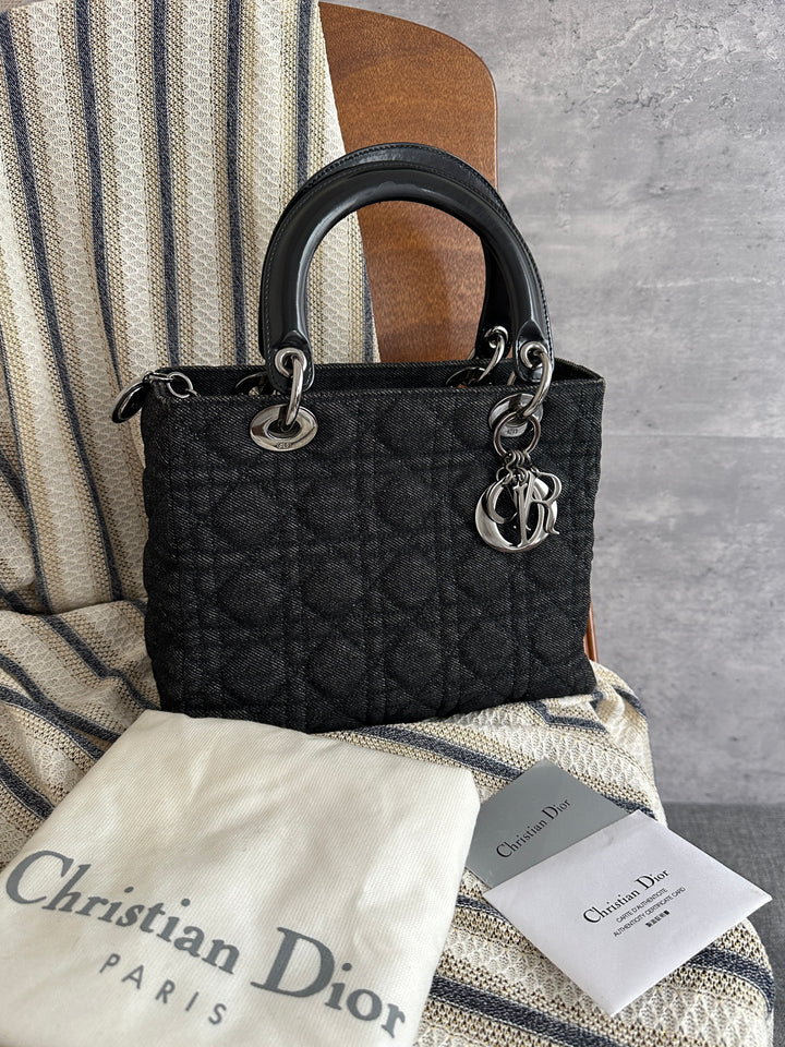 Dior Lady Dior Denim Bag – Full Set