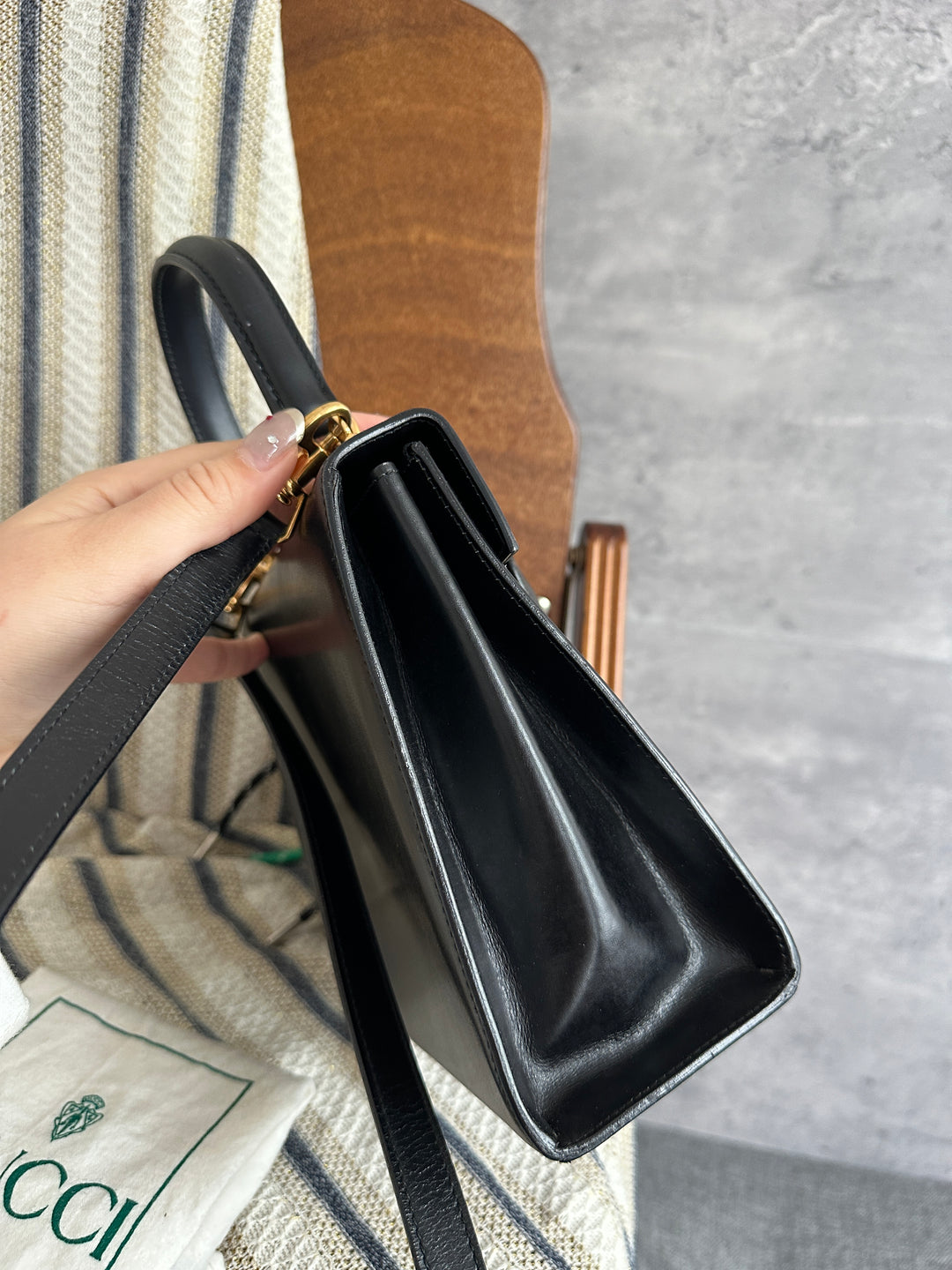 Gucci Padlock Small Kelly Bag – Black (Full Set)