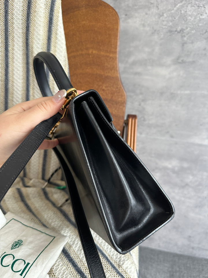 Gucci Padlock Small Kelly Bag – Black (Full Set)