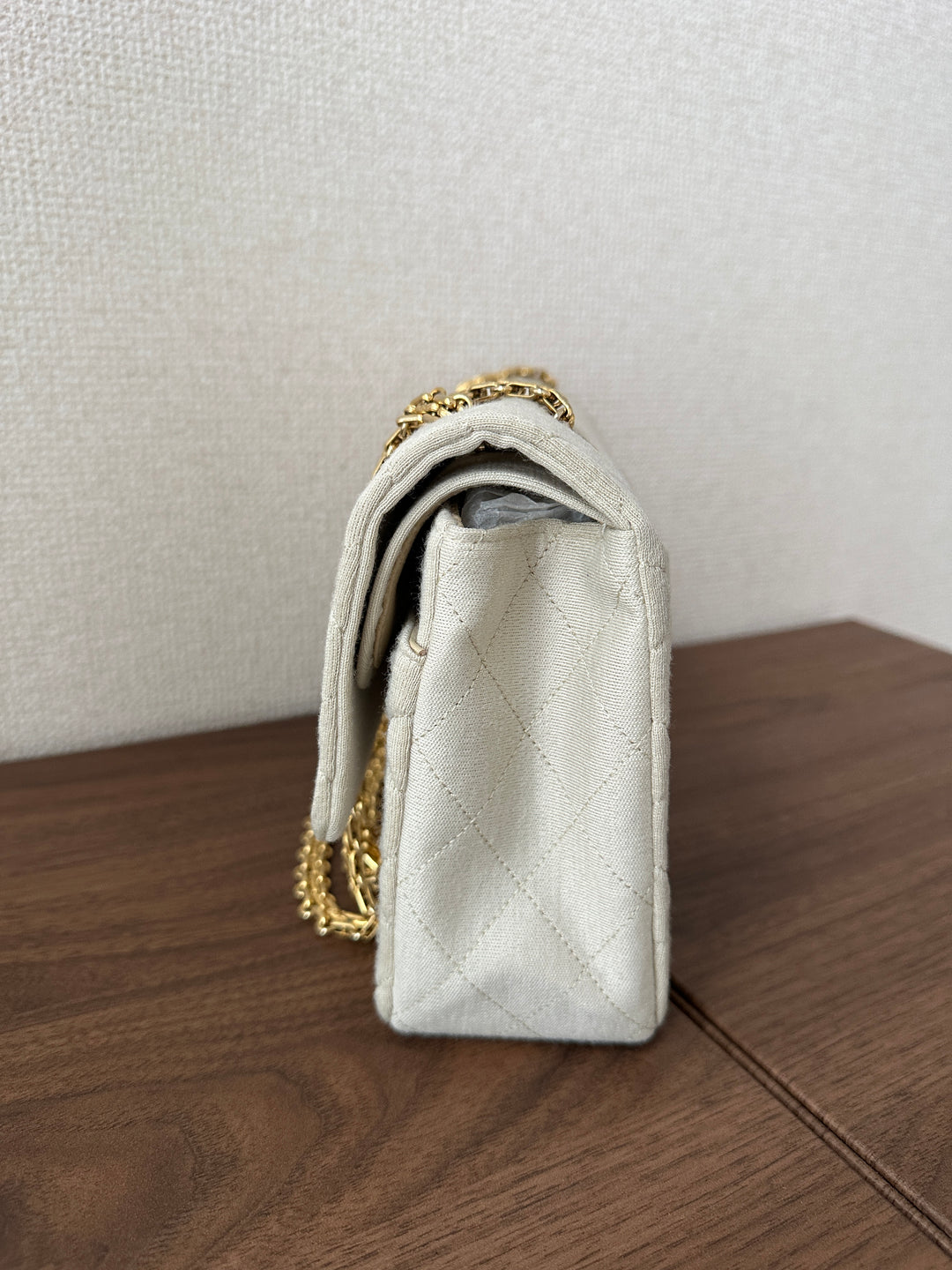 Chanel Fabric Classic Flap 25🤍 | Timeless Elegance in Ivory