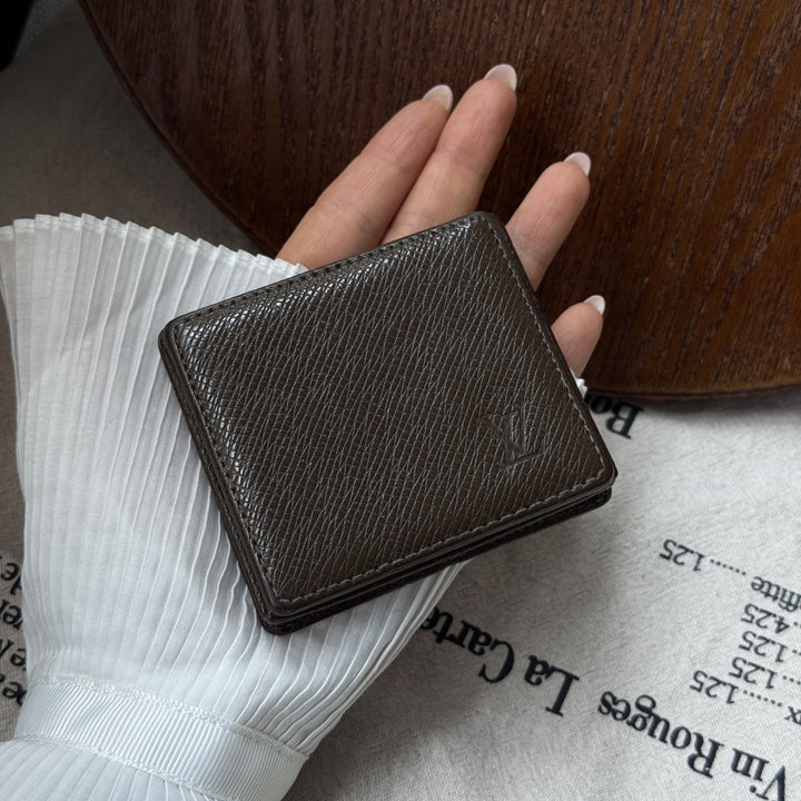 Louis Vuitton Chocolate Brown Leather Coin Case 🤎✨