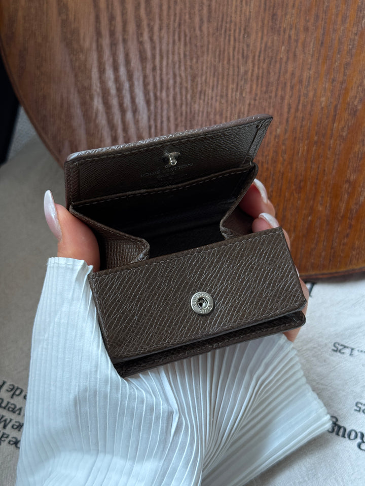 Louis Vuitton Chocolate Brown Leather Coin Case 🤎✨