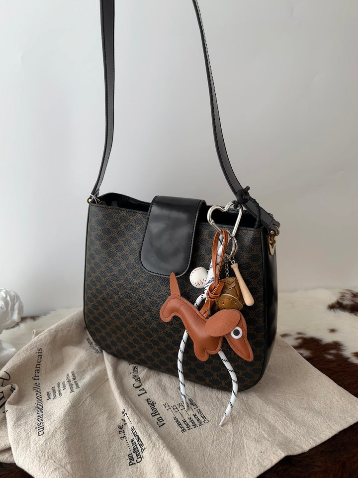 CELINE Macadam Small Tote / Shoulder Bag 🖤✨｜Rare Petite Size × Classic Gold Ring Details × Excellent Condition