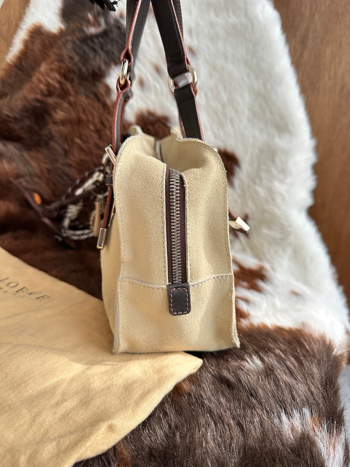 LOEWE Amazona Studded Biscuit Bag 🤍｜Full Set × Studded Anagram Logo × Adjustable Strap