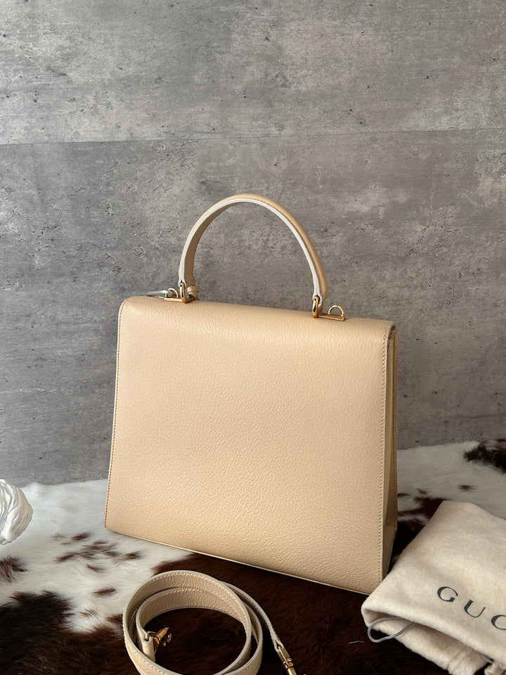 GUCCI Padlock Kelly-Style Top Handle Bag 🤎｜Full Set × Original Strap × Key &amp; Mirror