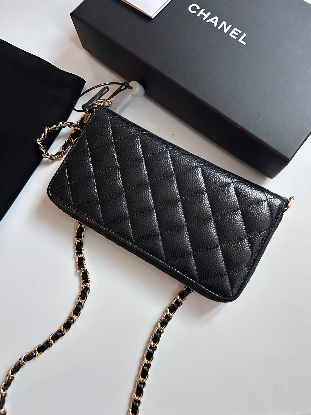 Chanel Caviar Leather Long Wallet on Chain 🖤 | Timeless Elegance, Everyday Luxury