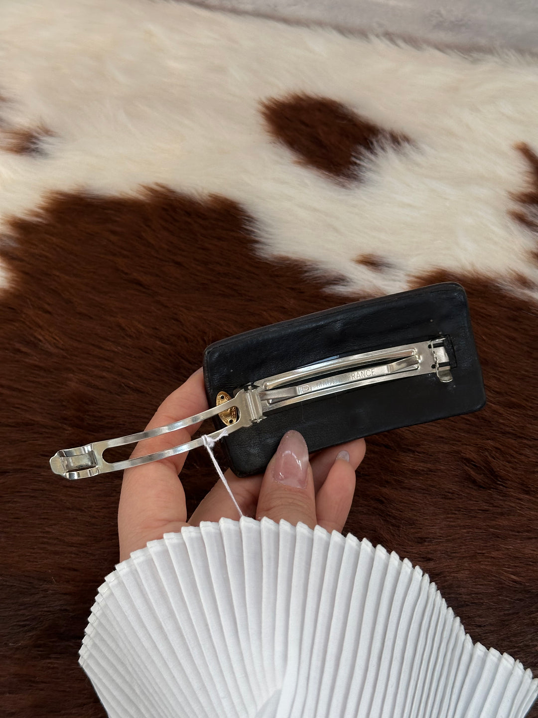 CHANEL CC Lambskin Hair Barrette 🤎✨｜Chocolate Elegance × Iconic Gold CC × Parisian Chic