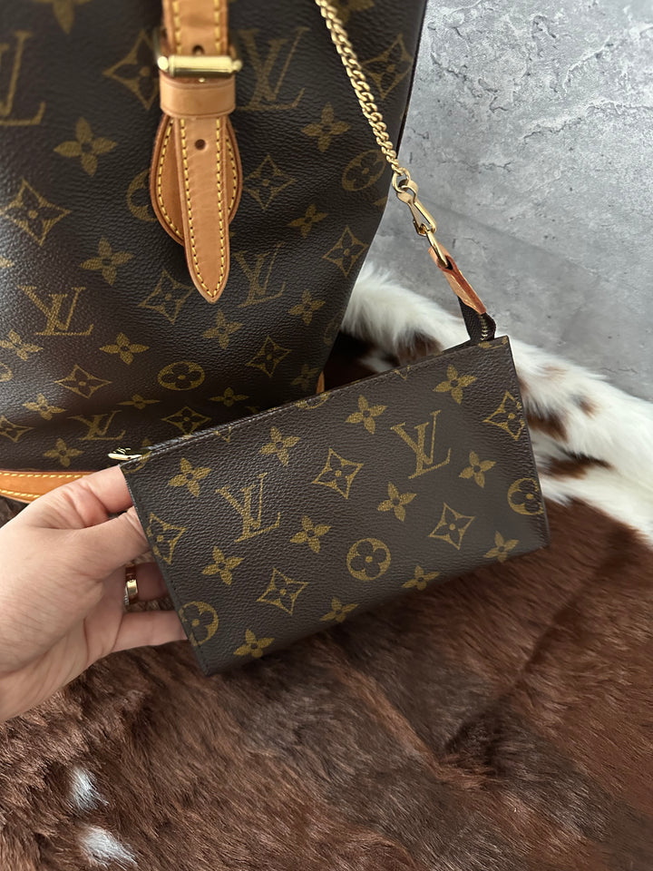 LOUIS VUITTON 🤎 Monogram Bucket Shoulder Bag｜Iconic LV Canvas × Everyday Versatility × Bonus Removable Pouch