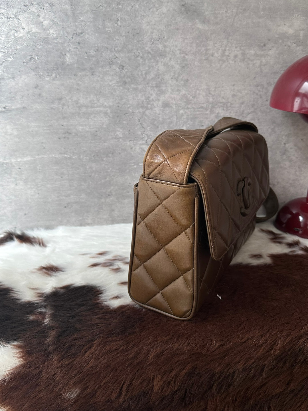 CHANEL Lambskin Square Crossbody Bag 🤎｜Rare Olive Brown × Puffy Square Shape × Practical Capacity