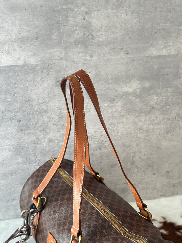 CELINE Macadam Papillon Shoulder Bag 🤎｜Classic Monogram × Roomy Cylinder Shape × Shoulder-Friendly