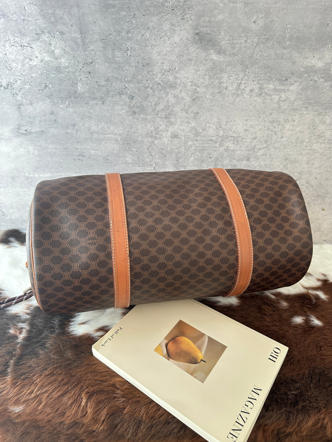 CELINE Macadam Papillon Shoulder Bag 🤎｜Classic Monogram × Roomy Cylinder Shape × Shoulder-Friendly