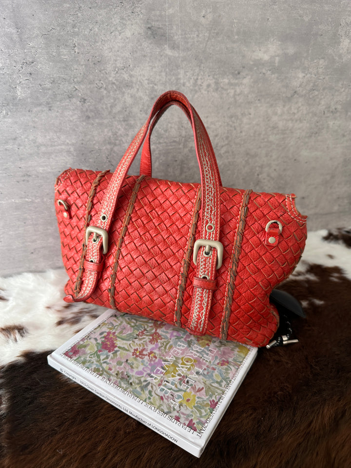 Bottega Veneta Intrecciato Top Handle Bag ❤️｜Classic Woven Leather × Contrast Stitching × Practical Daily Size