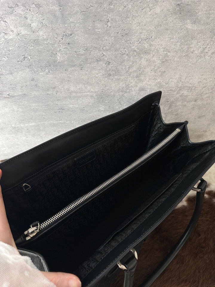 Dior Denim East West Tote Bag 🖤｜Denim &amp; Leather × Doctor-Bag Shape × Shoulder-Friendly