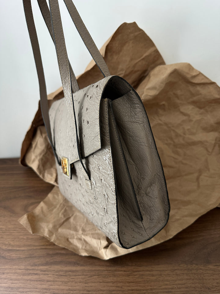 Dior Ostrich Leather Shoulder Bag 🕊️ | Refined Simplicity Meets Timeless Craftsmanship